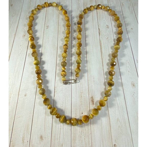 Jay King DTR Necklace 925 Tiger’s Eye Beaded Southwestern Signed - Picture 3 of 7